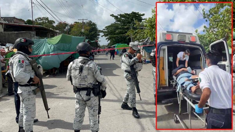 Balean a una mujer en un tianguis de la Región 102 de Cancún