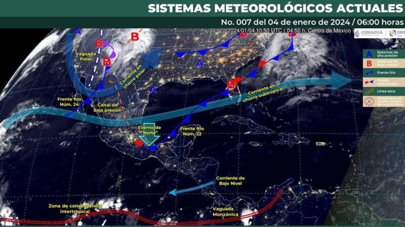 Pronóstico del clima para hoy jueves 4 de enero 2024 en Quintana Roo