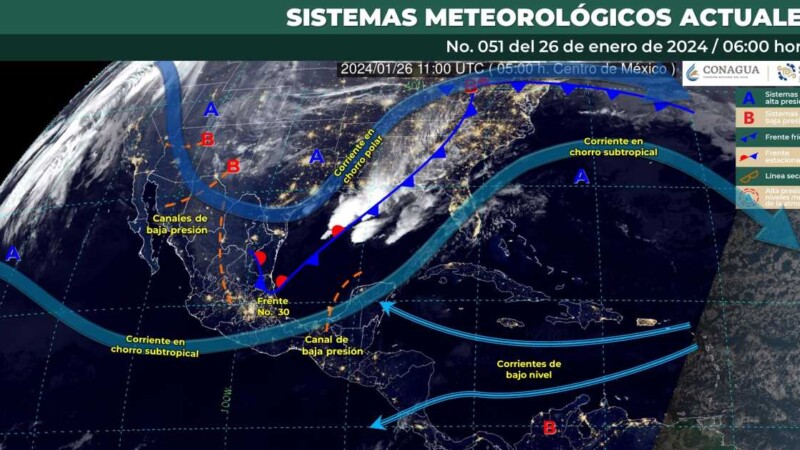 Pronóstico del clima para hoy viernes 26 de enero de 2024 en Quintana Roo