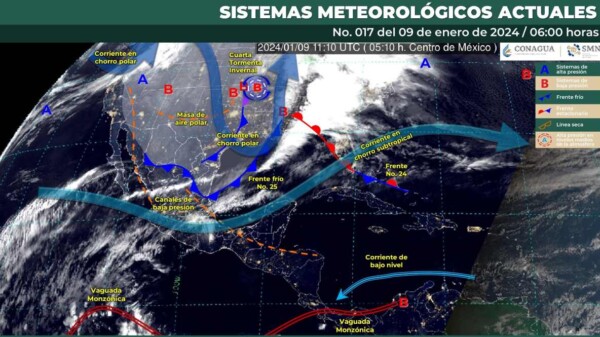 Pronóstico del clima para hoy martes 9 de enero de 2024 en Quintana Roo