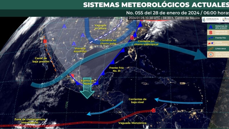 Pronóstico del clima para hoy domingo 28 de enero de 2024 en Quintana Roo