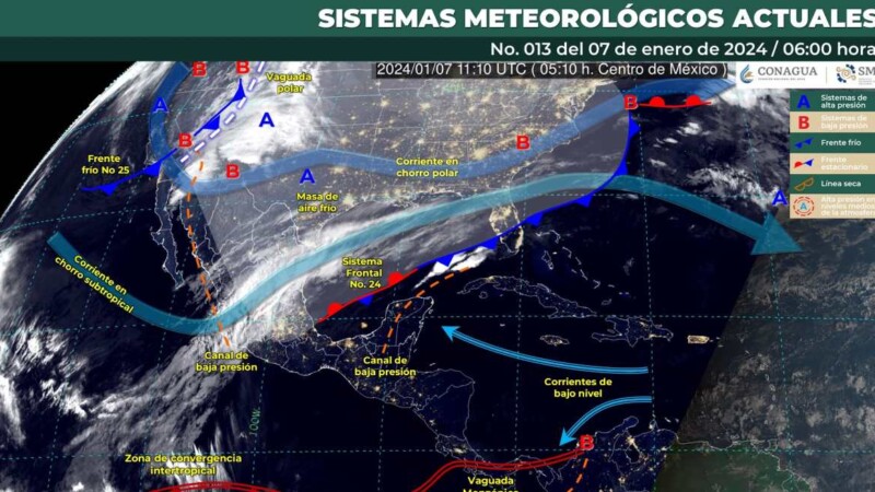 Pronóstico del clima para hoy domingo 7 de enero de 2024 en Quintana Roo