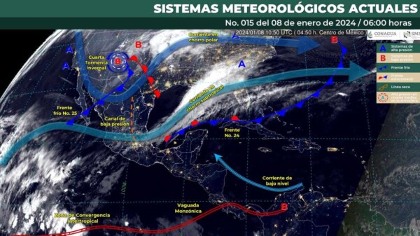 Pronóstico del clima para hoy lunes 8 de enero de 2024 en Quintana Roo