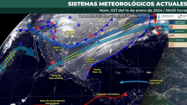 Pronóstico del clima para hoy domingo 14 de enero de 2024 en Quintana Roo