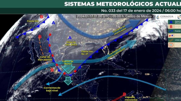 Pronóstico del clima para hoy miércoles 17 de enero de 2024 en Quintana Roo