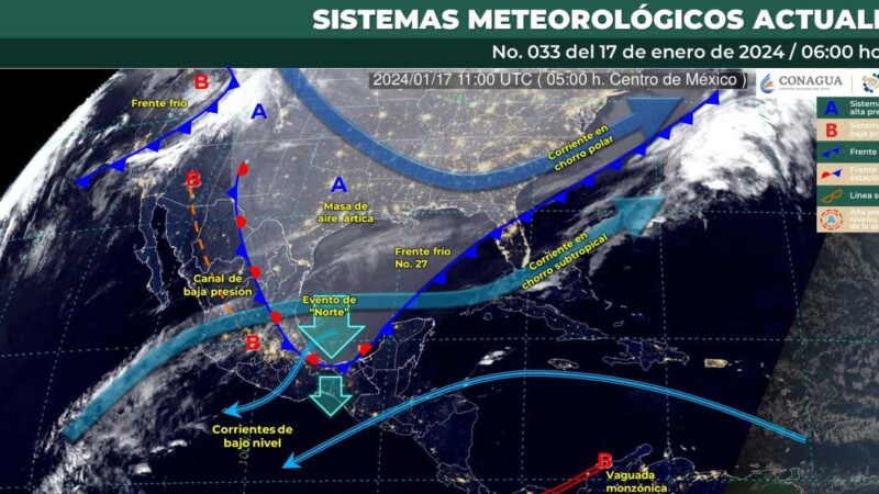 Pronóstico del clima para hoy miércoles 17 de enero de 2024 en Quintana Roo