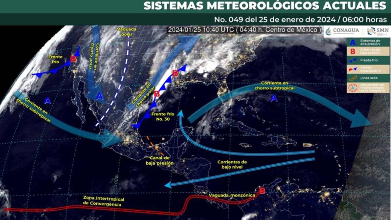 Pronóstico del clima para hoy jueves 25 de enero de 2024 en Quintana Roo