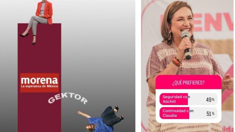 Xóchitl no pudo ganar ni su propia encuesta y la elimina