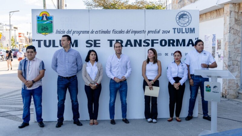 Diego Castañón pone en marcha programa de estímulos fiscales “Tulum se Transforma”