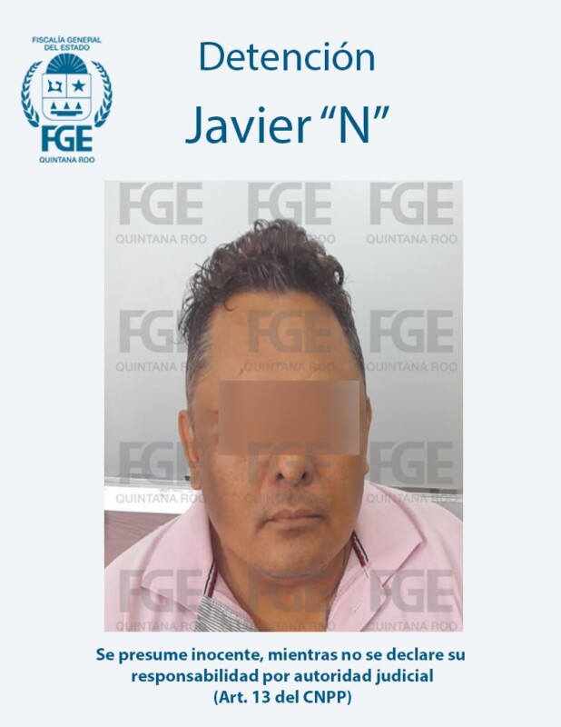 Detenido por obligar a una mujer a prostituirse en Cancún; Javier “N” fue detenido en Tabasco y trasladado a esta ciudad por policías de investigación.