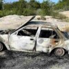 Hallan vehículo quemado al final del fraccionamiento Prado Norte