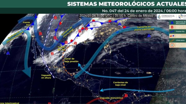 Pronóstico del clima para hoy miércoles 24 de enero de 2024 en Quintana Roo