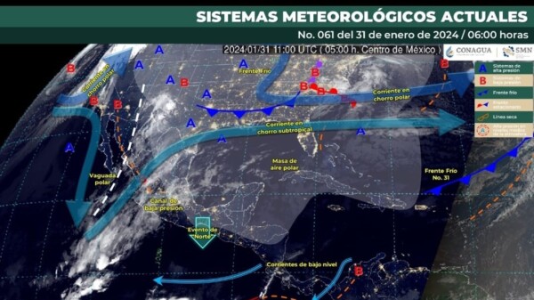 Pronóstico del clima para hoy miércoles 31 de enero de 2024 en Quintana Roo