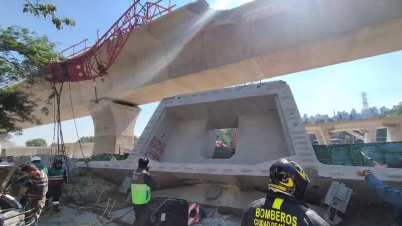 Colapsa estructura del Tren Interurbano en Observatorio