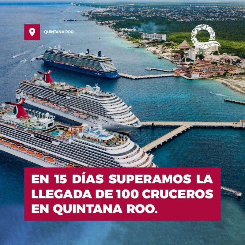 El destino reafirma su liderazgo en turismo de cruceros, tanto en los muelles de Cozumel como en Mahahual.