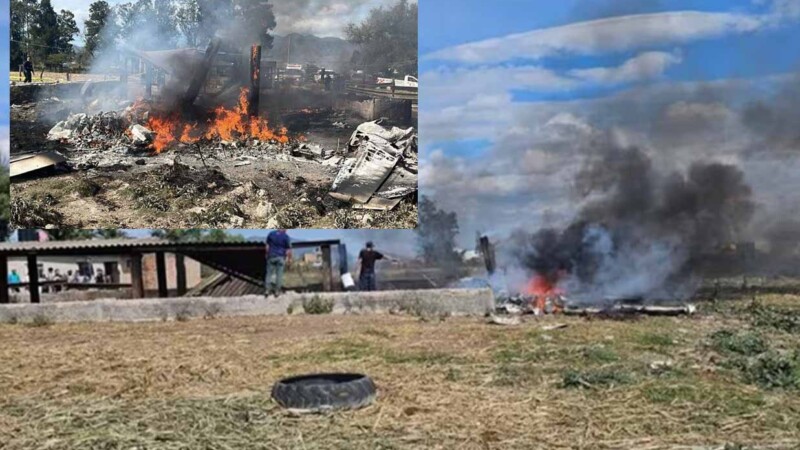 Mueren cuatro personas tras desplome de avioneta en Nayarit
