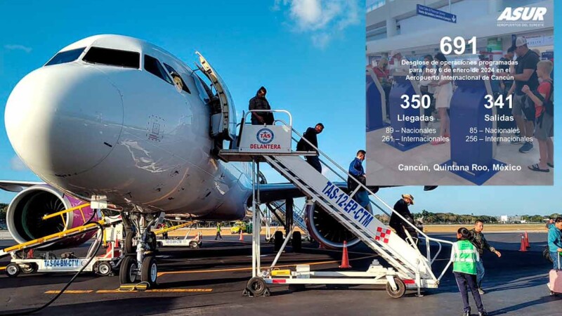 Empieza Aeropuerto de Cancún con números positivos en 2024