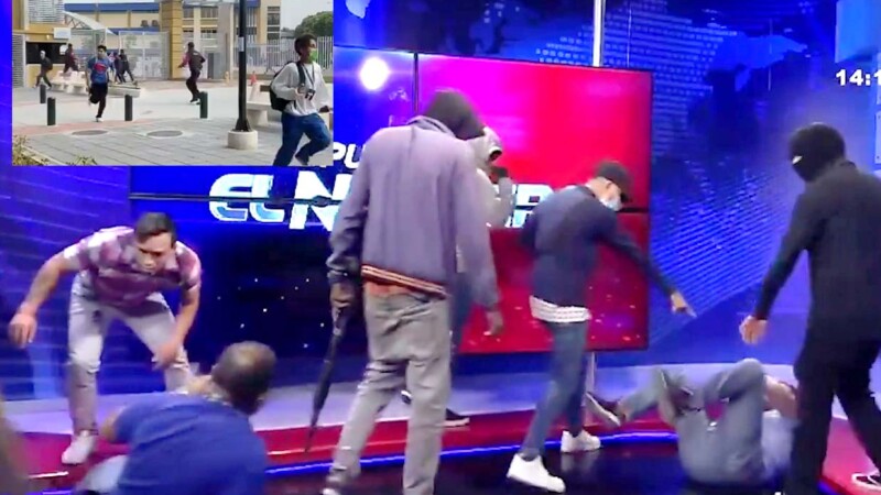 Bandas armadas toman televisora y universidad en Ecuador