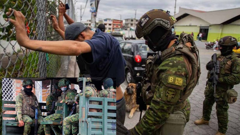 Gobierno de Ecuador acumula mil 534 delincuentes detenidos en 6 días
