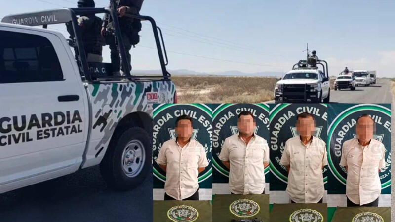 Capturan a 4 empistolados en SLP, traían credenciales de Sedena y Semar