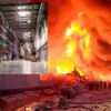 Megaincendio destruye al almacén mas grande de Rusia