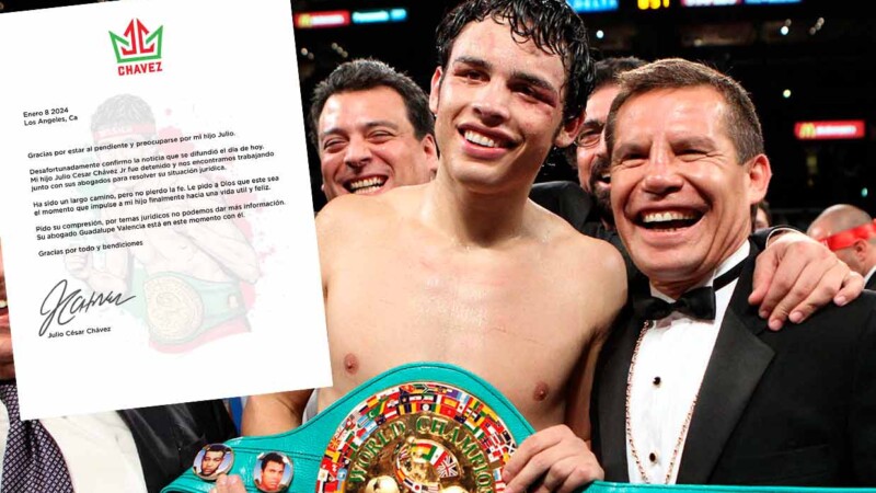 Confirma Julio César Chavez detención de su junior
