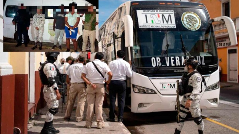 Tras operativos, autoridades aseguran a 88 migrantes en Veracruz