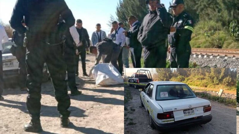 Localizan cuatro cuerpos en un taxi de Edomex