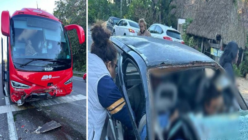 Otro fatídico accidente en la carretera Tulum-Felipe Carrillo Puerto; hay 3 fallecidos