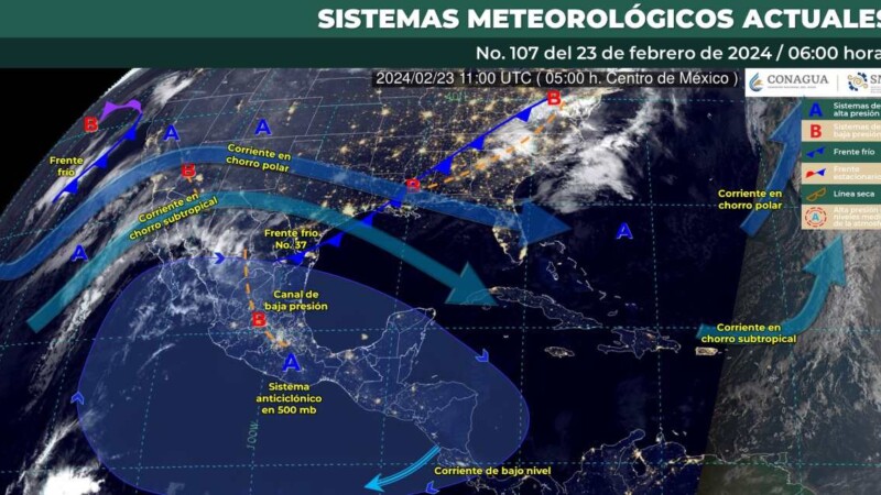 Pronóstico del clima para hoy viernes 23 de febrero de 2024 en Quintana Roo