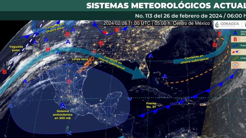 Pronóstico del clima para hoy lunes 26 de febrero de 2024 en Quintana Roo