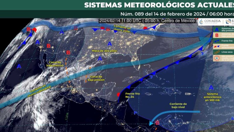 Pronóstico del clima para hoy miércoles 14 de febrero de 2024 en Quintana Roo