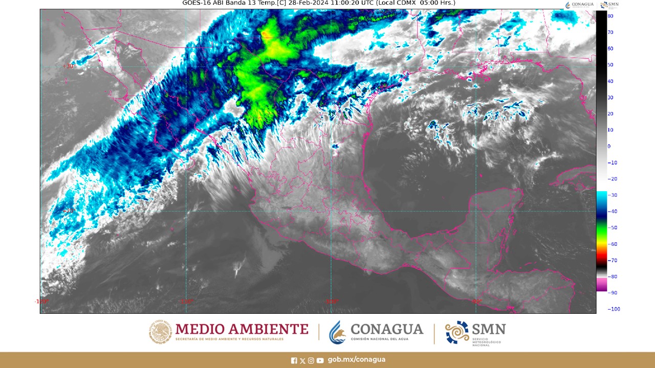 Pronóstico del clima para hoy miércoles 28 febrero de 2024 en Quintana Roo; cielo despejado a parcialmente nublado y sin lluvia en la región.