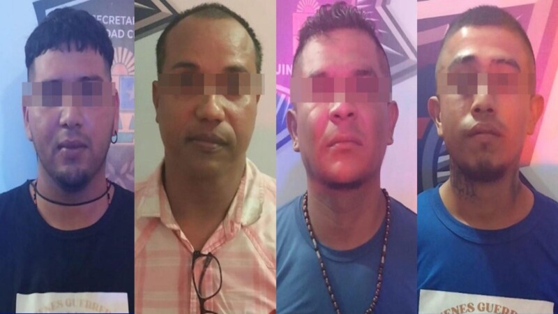 Detienen en Chetumal a cuatro sujetos por privación ilegal de la libertad
