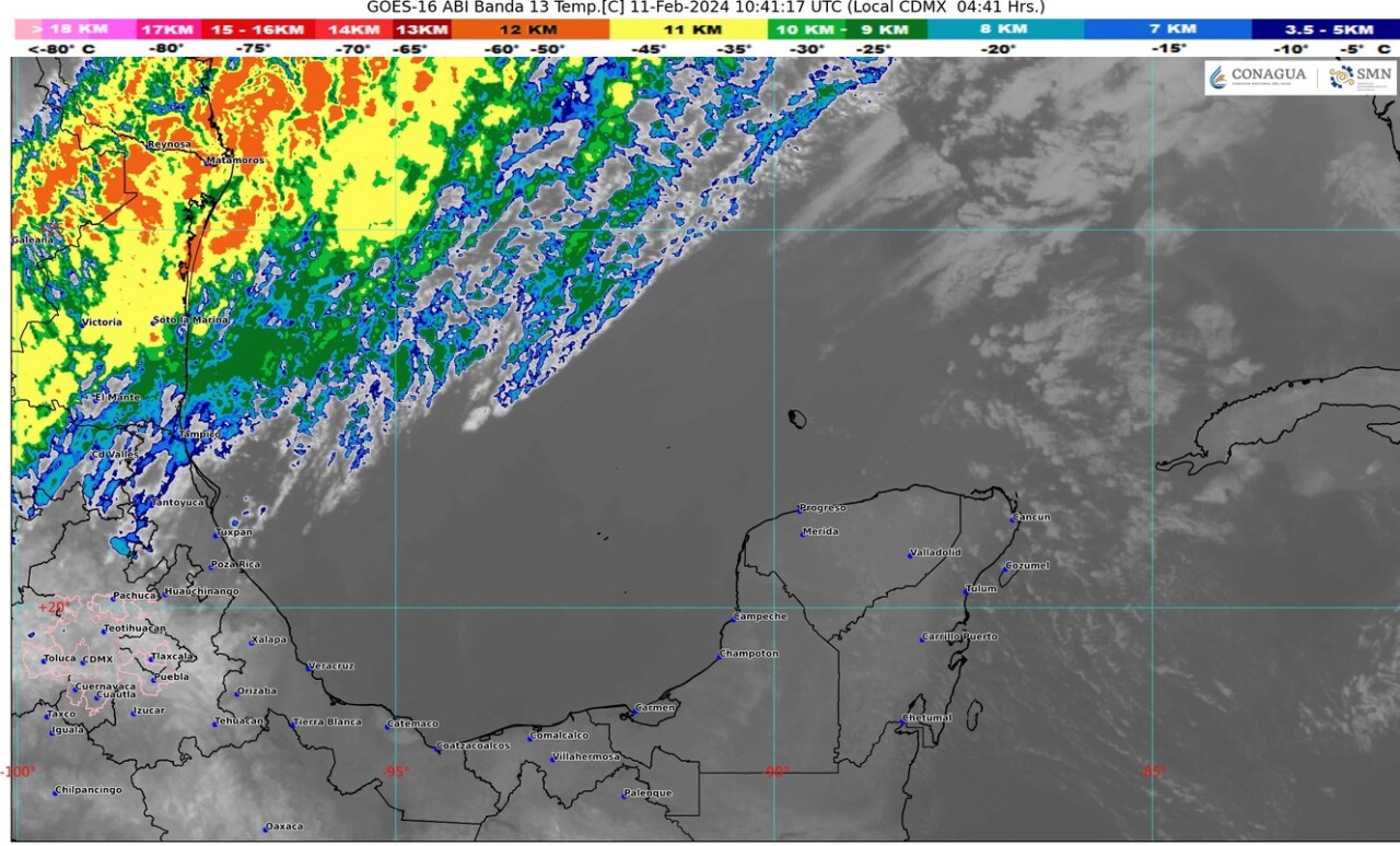Pronóstico del clima para hoy domingo 11 de febrero 2024 en Quintana Roo; cielo parcialmente nublado con lluvias aisladas en el estado.