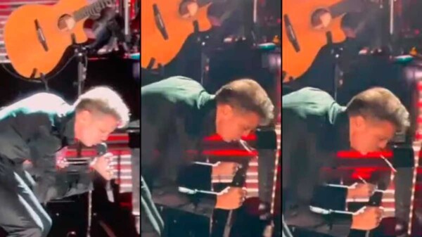 Luis Miguel sufre escurrimiento nasal en pleno concierto