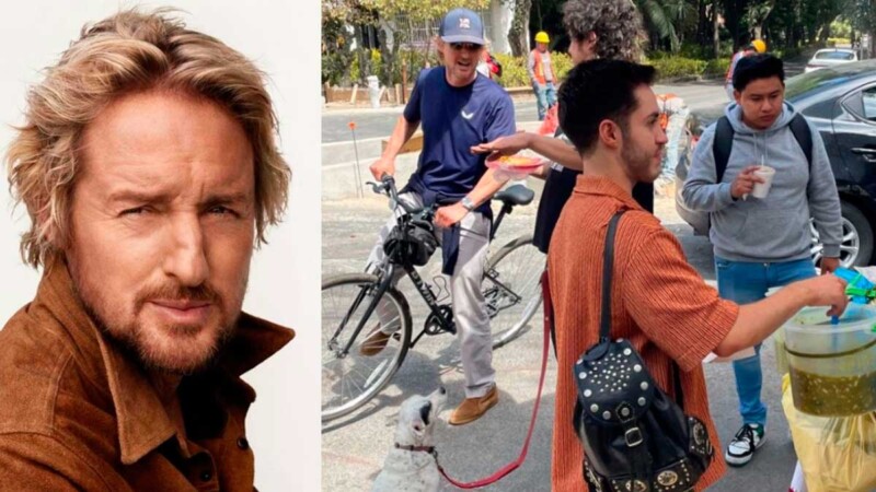 Owen Wilson es captado comiendo tacos de canasta en la Ciudad de México