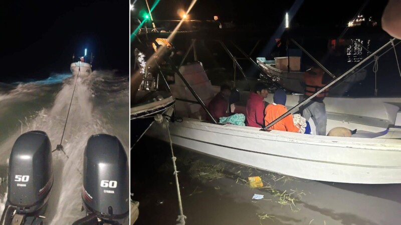 Rescatan a 4 pescadores de Chiquilá extraviados en altamar (VIDEO)
