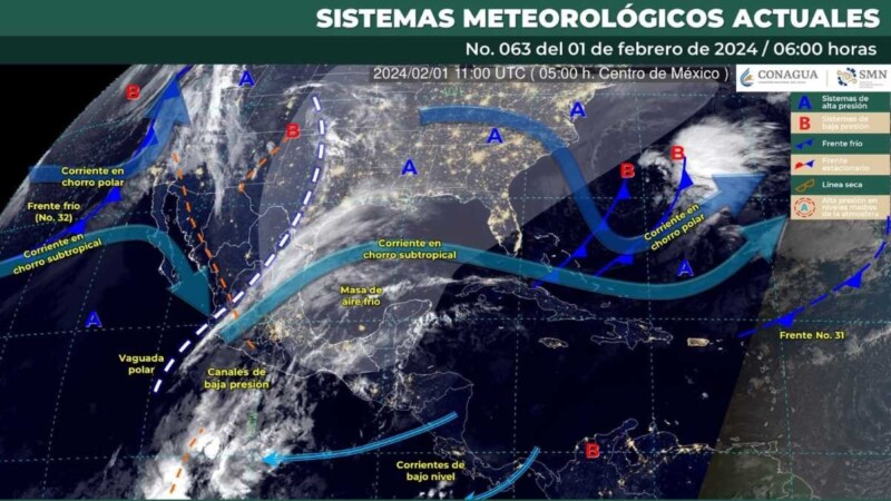 Pronóstico del clima para hoy jueves 1 de febrero de 2024 en Quintana Roo