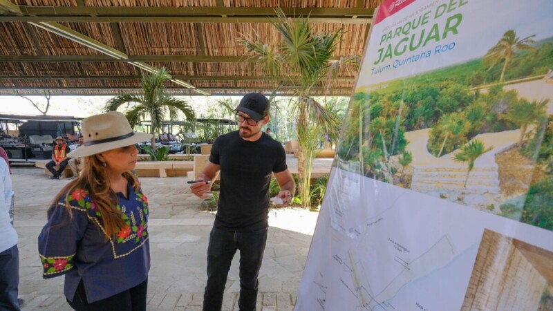 Mara Lezama y Román Méyer supervisan Parque del Jaguar para su próxima apertura