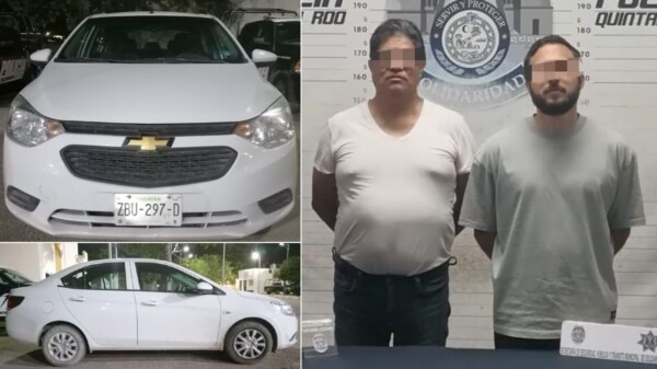 Playa del Carmen: Detienen a dos y recuperan vehículos con reportes de robo.