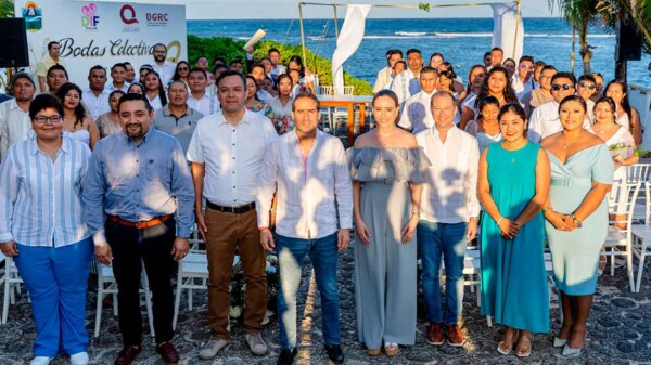 SÍ ACEPTO: Bodas Colectivas en Tulum reúne a 40 parejas en el día del Amor y la Amistad