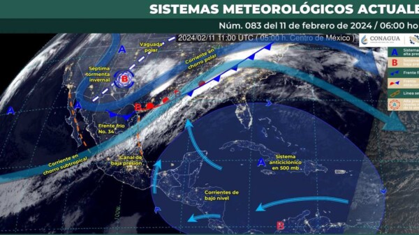 Pronóstico del clima para hoy domingo 11 de febrero 2024 en Quintana Roo