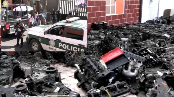 Decomisan autoridades en CDMX 30 toneladas de autopartes robadas