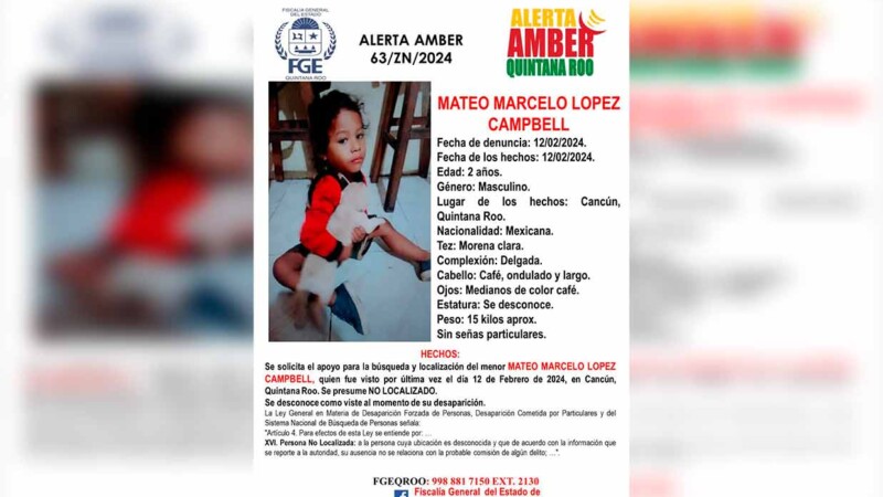 Activan ficha de búsqueda por menor extraviado en “El Crucero” de Cancún