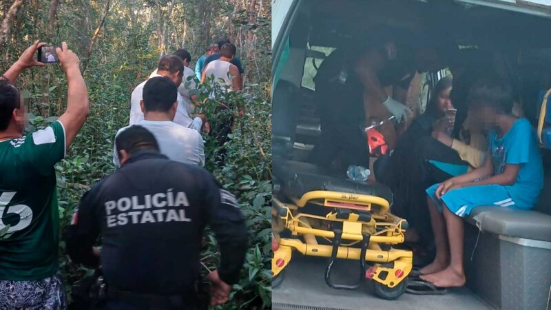 Localizan en Tulum a menores extraviados en la selva