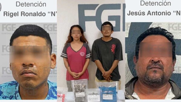 Caen cuatro presuntos narcomenudistas en Playa del Carmen 