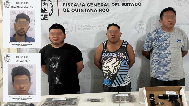 Detienen autoridades a cinco narcomenudistas en Cancún y Cozumel