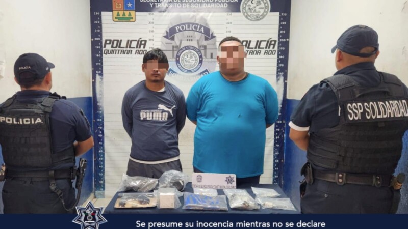 Presentan a asaltantes de casa de empeño de Playa del Carmen