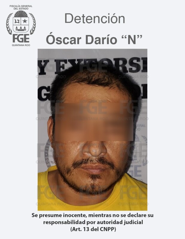 Detiene la Fiscalía a presunto extorsionador en Cancún; Óscar Darío “N” es señalado por hechos ocurridos desde enero en la Región 100.